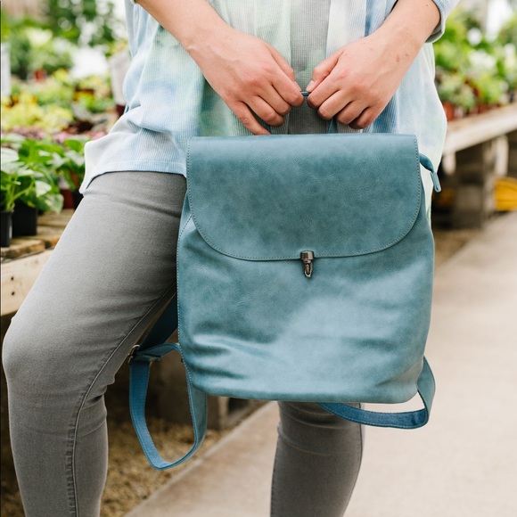 Joy Susan Handbags - Joy Susan Girl on the Go Backpack in Faded Denim